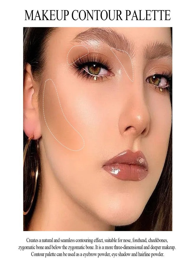 FREEORR Contour Powder Palette, Matte Smooth Texture Ultra-fine Lightweight Blendable Pressed Powder, Multiuse Baked Contour for Face Sculpting Makeup-BRONZER - Image 5
